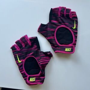 Nike Black and Pink Fitness Gloves